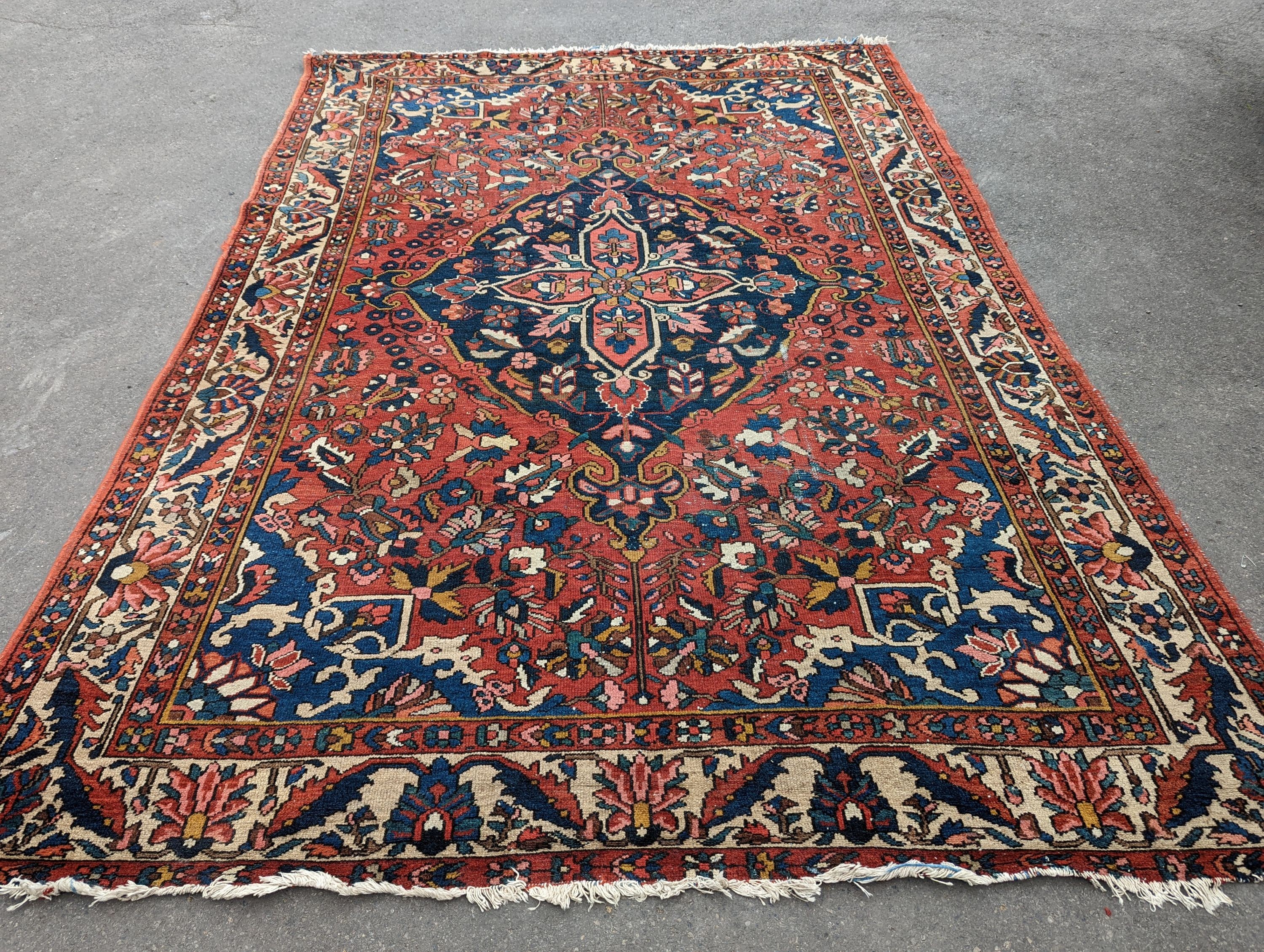 A Mahal red ground carpet, 370 x 260cm